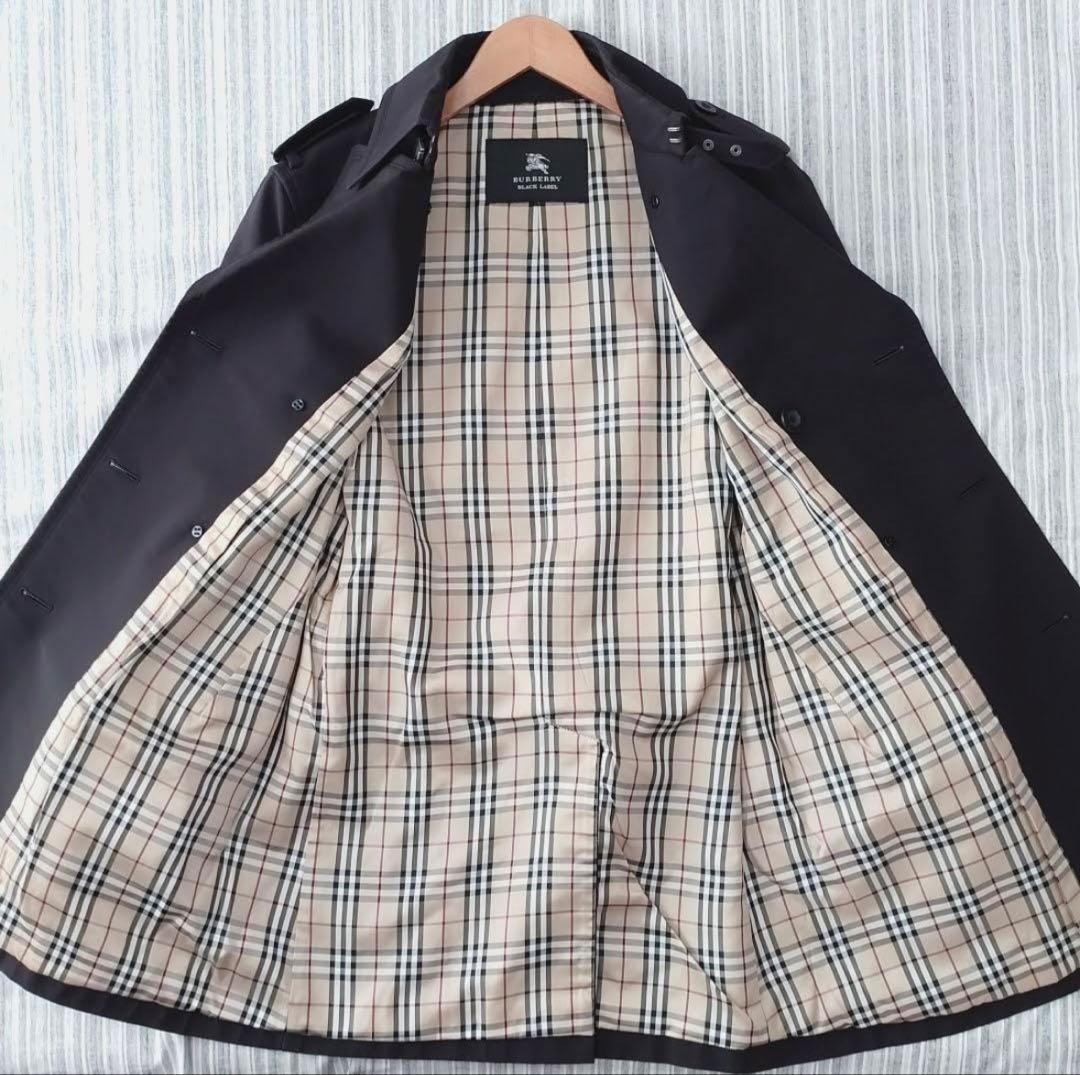 M*》様 バーバリーブラックレーベル＊最高級＊裏チェック＊トレンチコート＊L＊