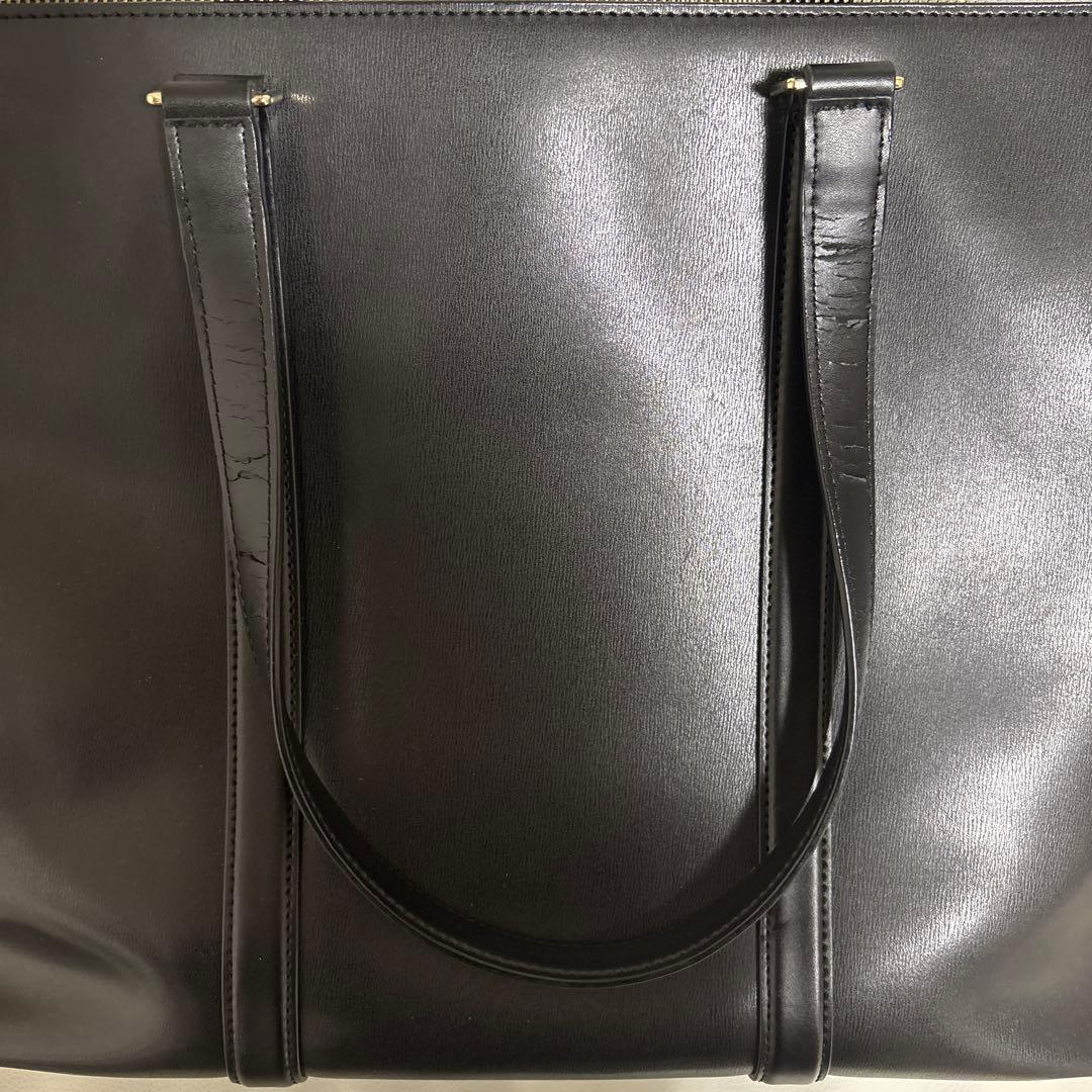 ポールスミス　ブラックレザートートバッグ