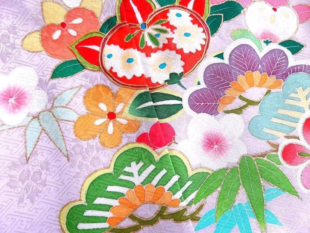 【年始特大セール】七五三 7歳着物 正絹 薄紫