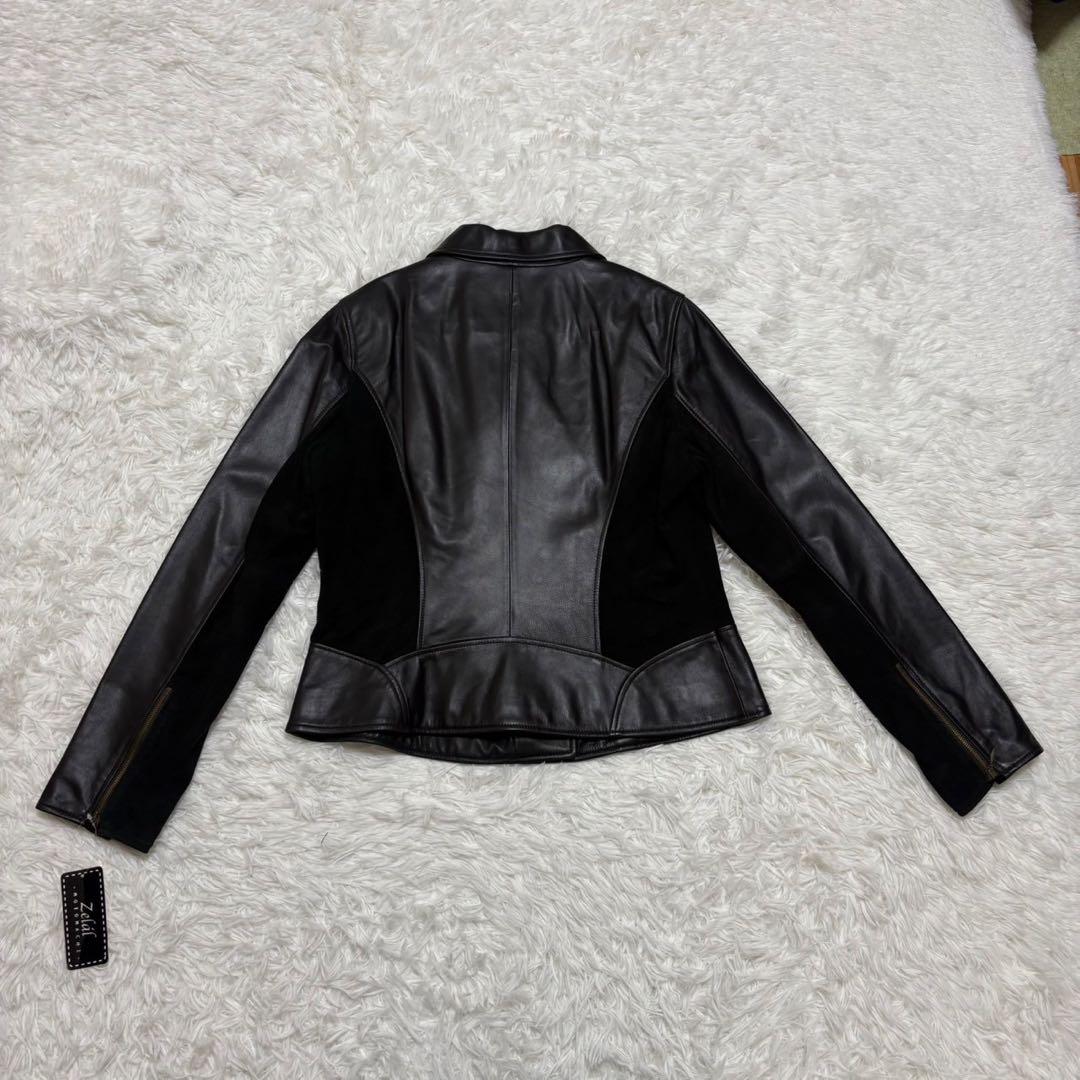 ◎新品タグ付き 元町zelal 本革 ラムレザージャケット 人気の切り替え XL