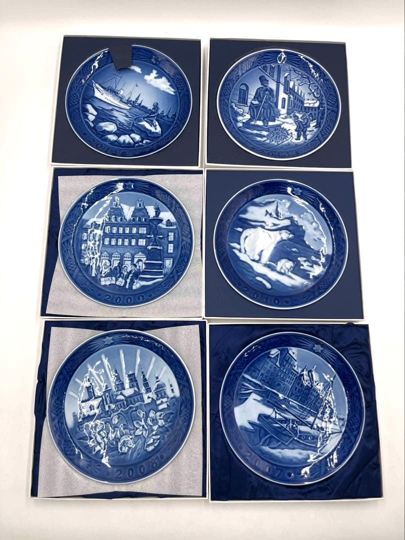 ロイヤルコペンハーゲン イヤープレート　6枚　箱付