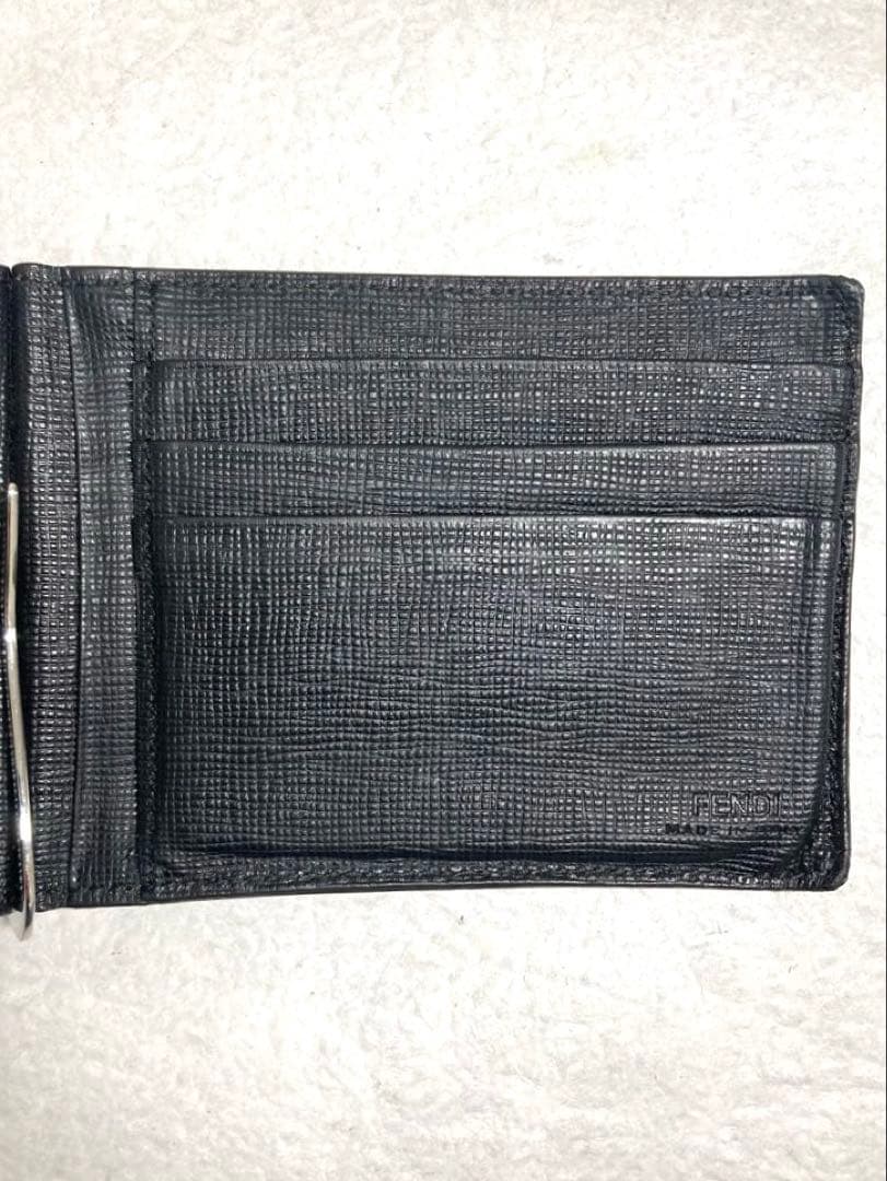 FENDI フェンディ　ズッカ柄　マネークリップカードケース