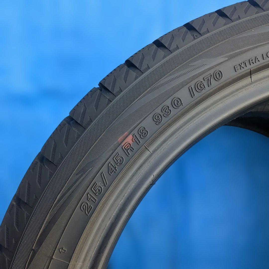 ② 215/45R18 ヨコハマiG70 バリ溝 2本 送料込み