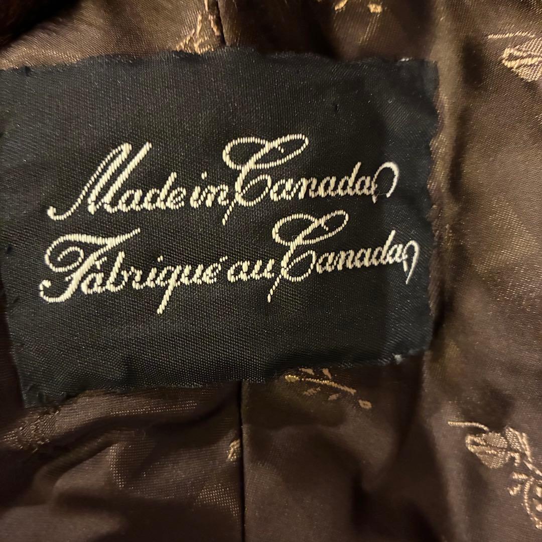 カナダ製 ミンクファーショール 本毛皮 ハンドウォーマー付き