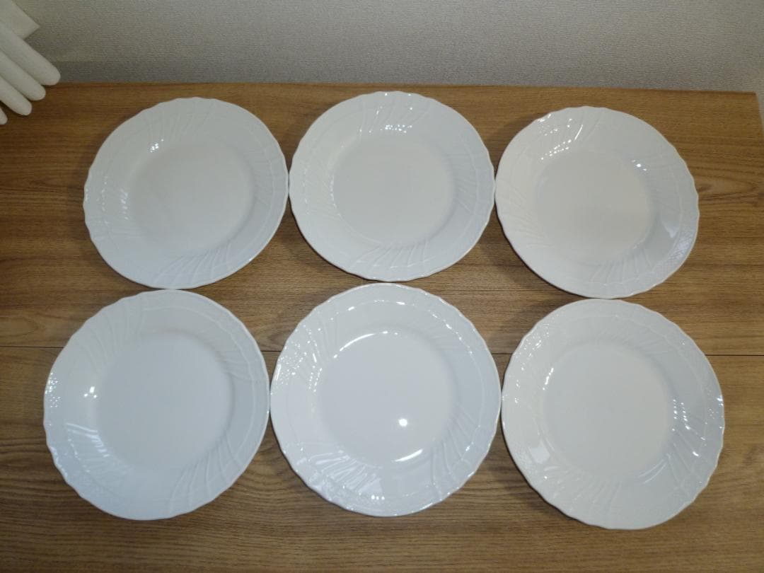 リチャードジノリ ベッキオホワイト 17㎝プレートｘ6