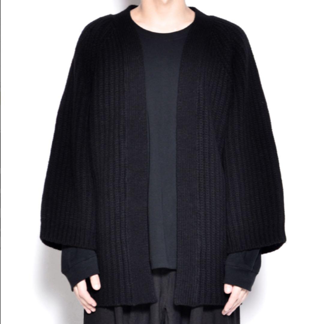 O project ニットカーディガン M 黒 厚手 19AW