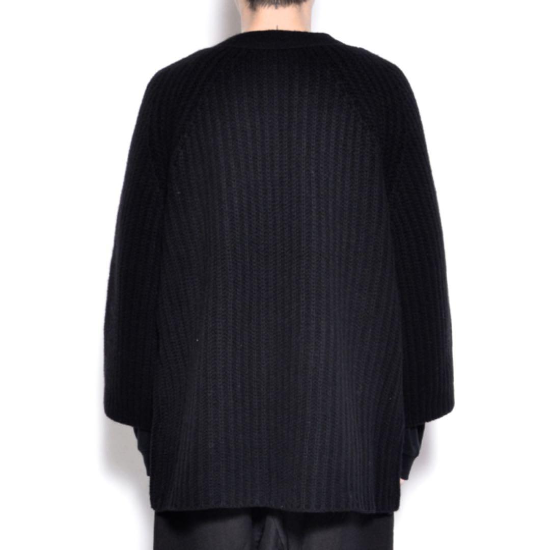 O project ニットカーディガン M 黒 厚手 19AW