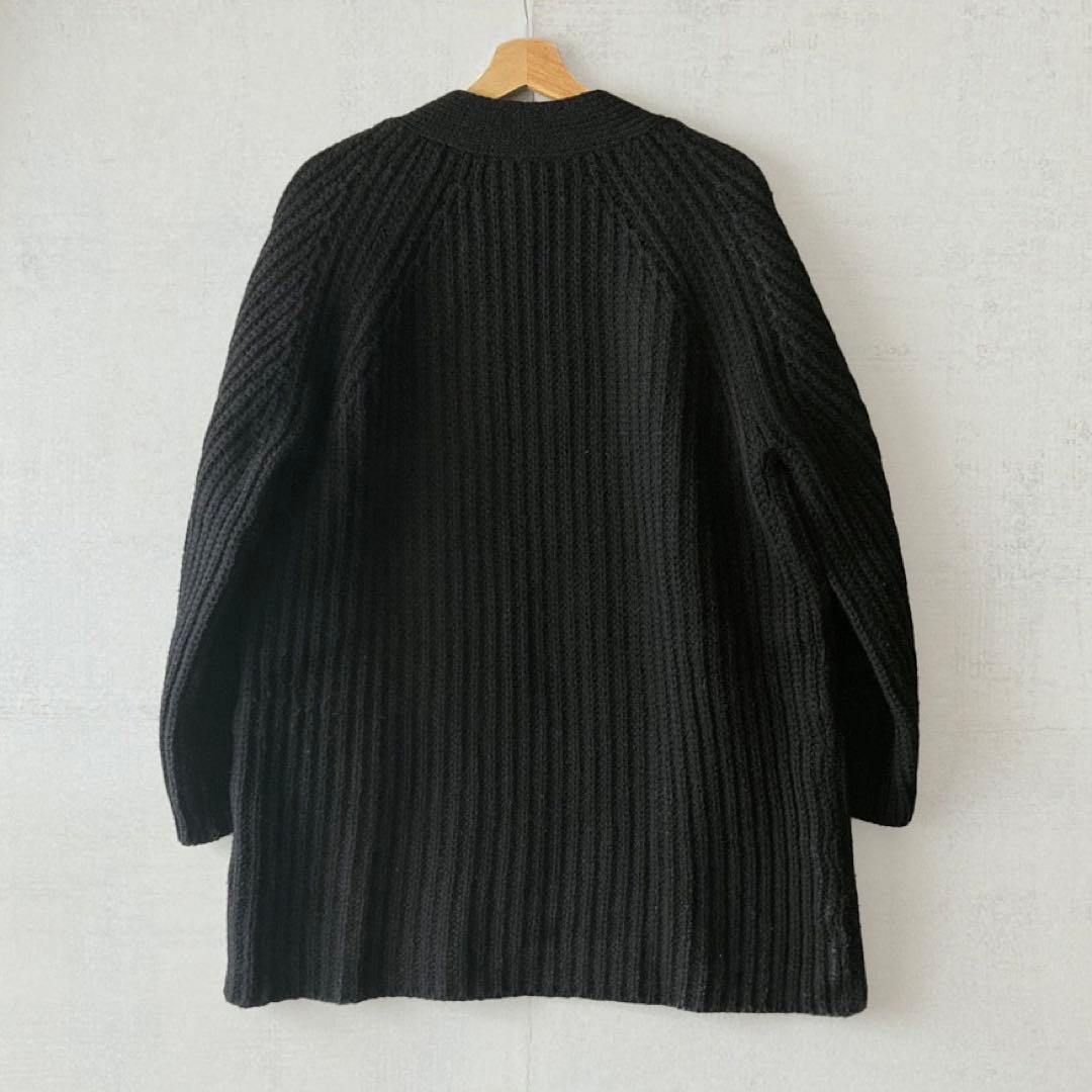 O project ニットカーディガン M 黒 厚手 19AW