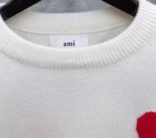 AMI PARISホワイトニットセータ-ハート S