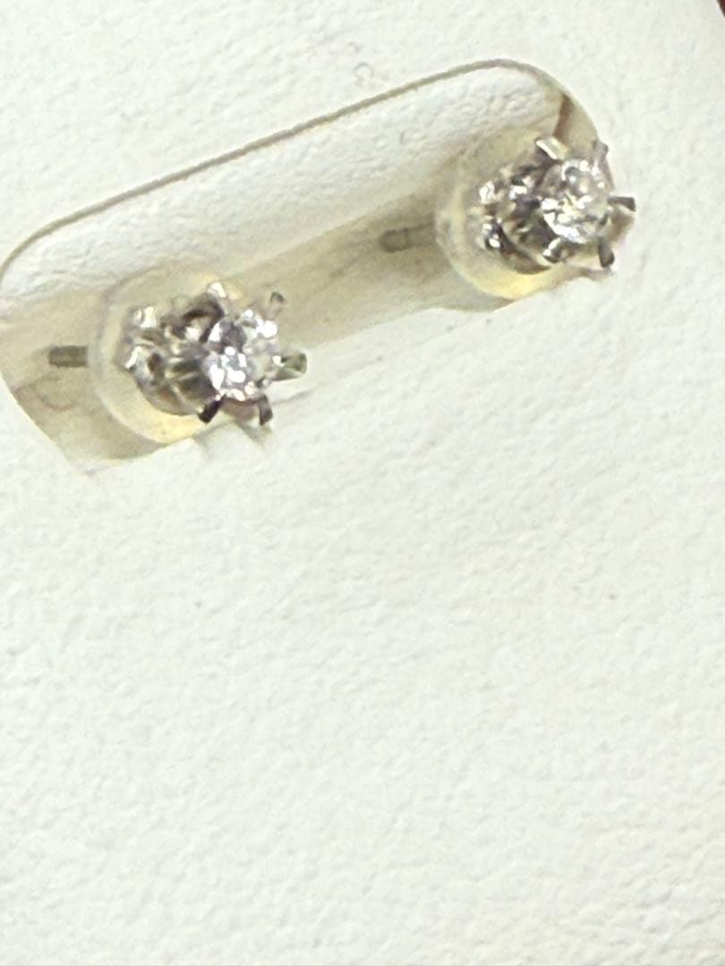 PT900 ダイヤ ピアス 0.142ct 1.0g