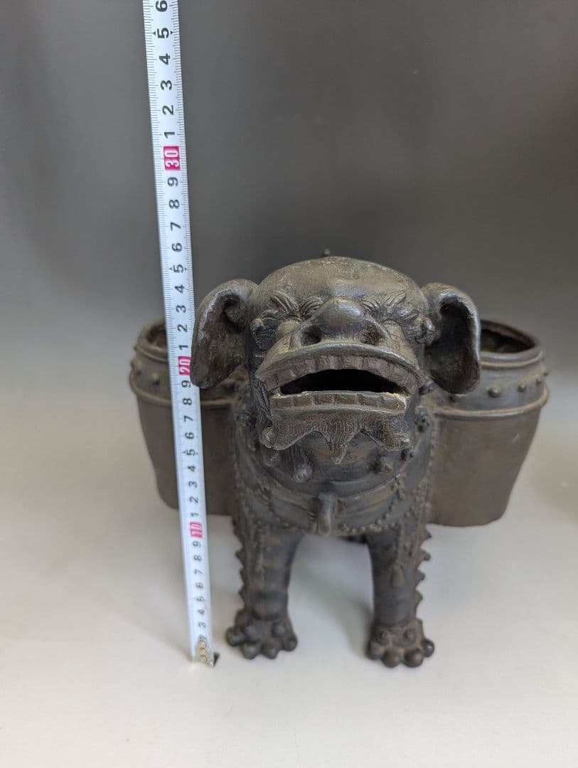 中国古美術 古玩 銅製 獅子香炉