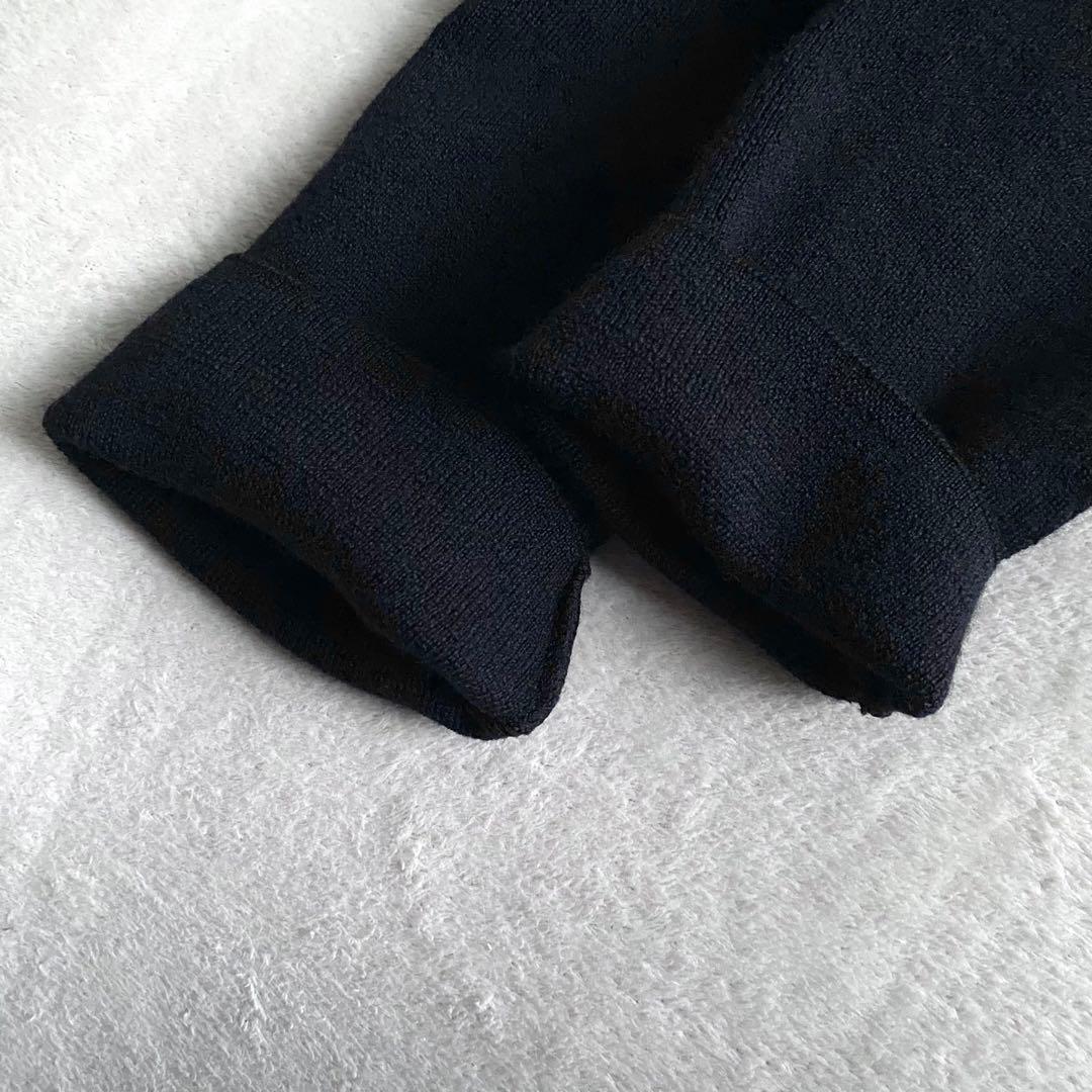 【定価4万✨】ドゥーズィエムクラス　スムースニットガウンコート　ネイビー　ウール