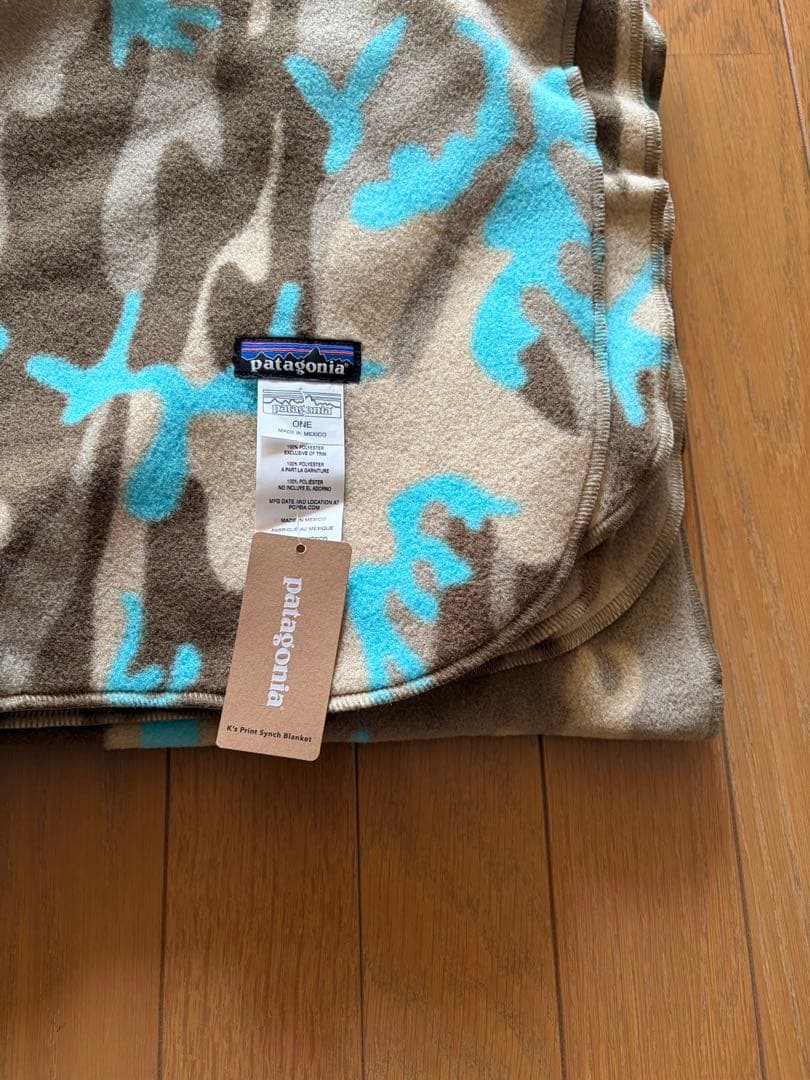 patagonia 迷彩柄 シンチラ　フリースブランケット　ブランケット　レア