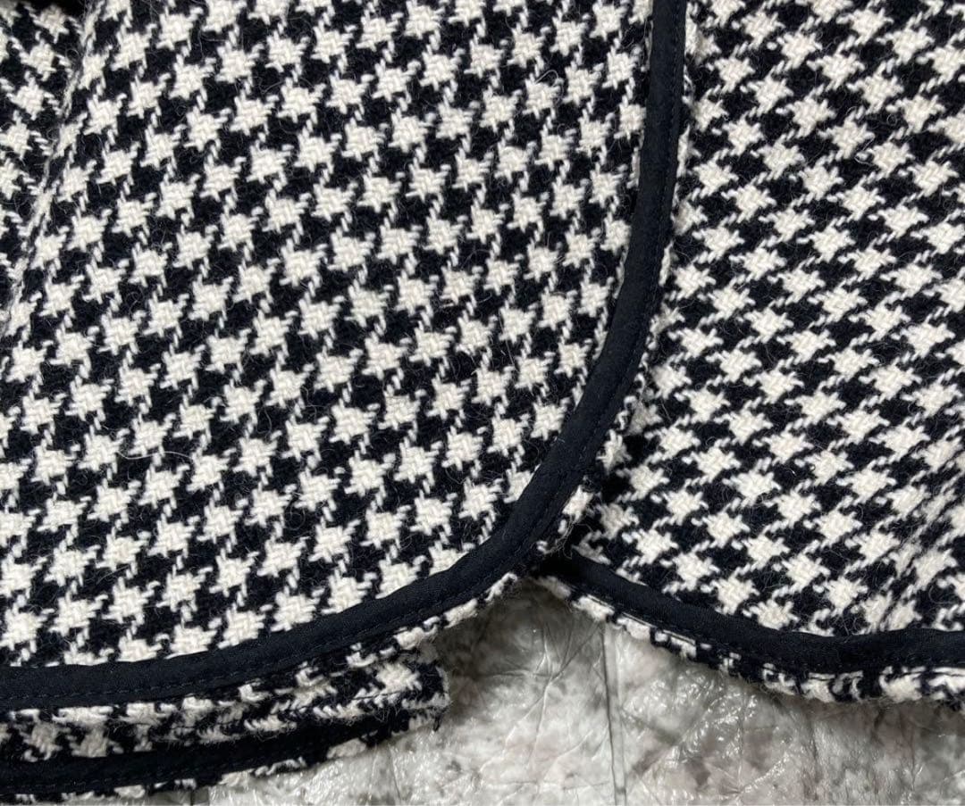 RED VARENTINO スタンドカラーコート　千鳥格子