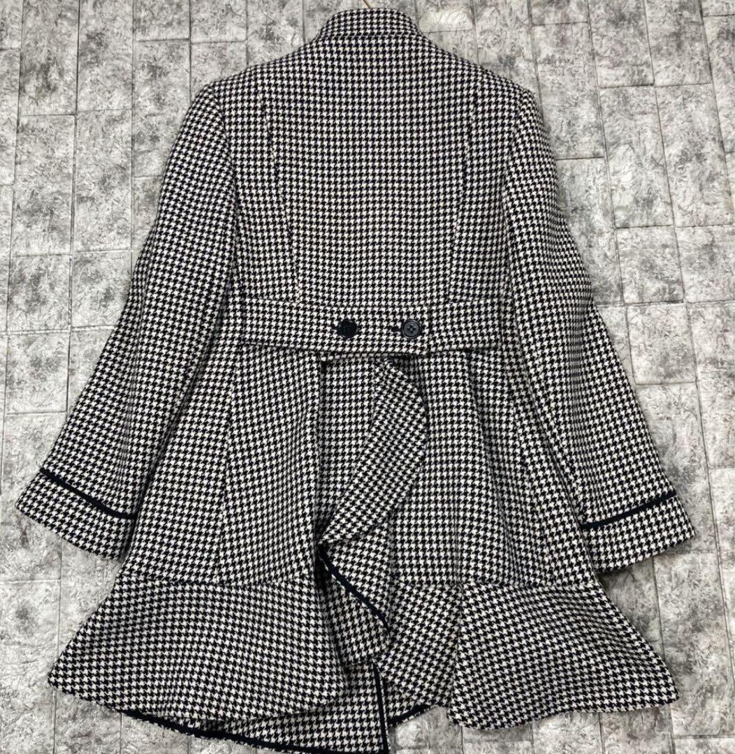 RED VARENTINO スタンドカラーコート　千鳥格子