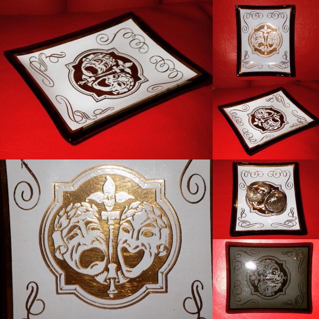 50’S★ツーフェイス★ビンテージ★ガラス トレイ★ミッドセンチュリー★小物入れ