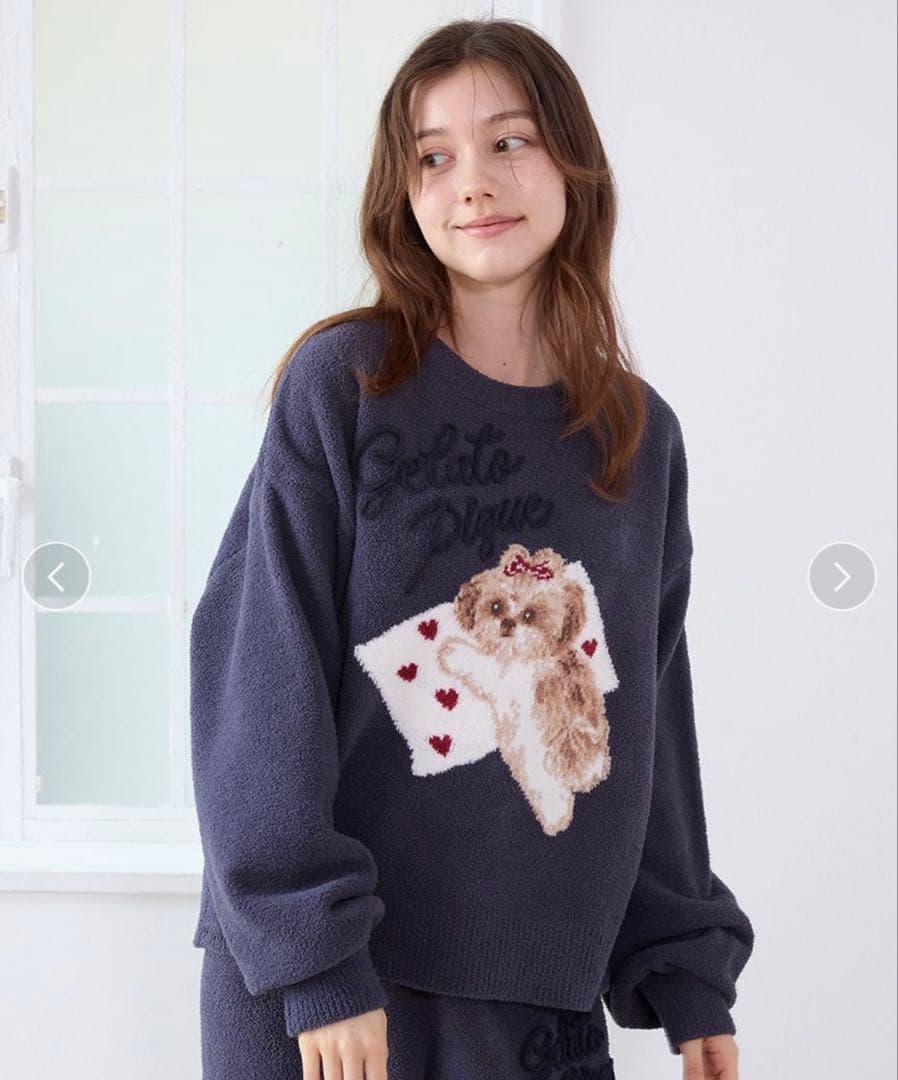 新品　ジェラートピケ　シーズージャガードプルオーバー　フリーサイズ