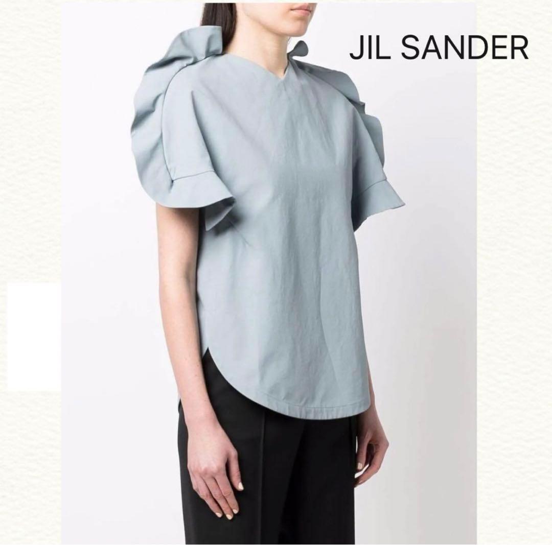 JIL SANDER ジルサンダー フリルショルダーカットソー　Tシャツ