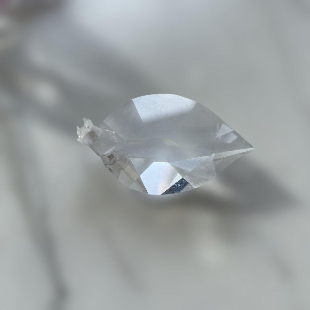 SWAROVSKI ブロッサミングローズ・バタフライと葉　置物　2点セット