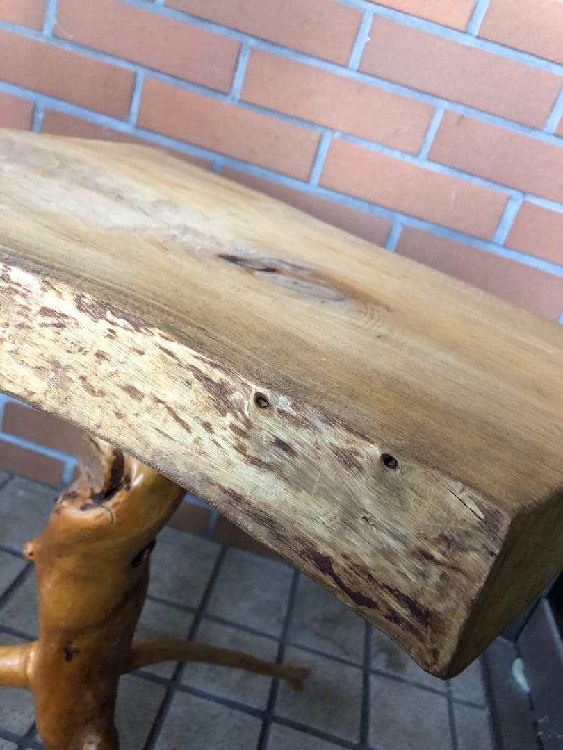 G 天然木　コーヒーテーブル　ヴィンテージ　木製　花台　フラワースタンド　レトロ