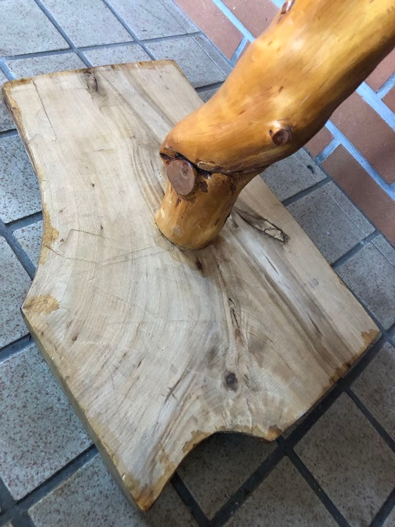 G 天然木　コーヒーテーブル　ヴィンテージ　木製　花台　フラワースタンド　レトロ