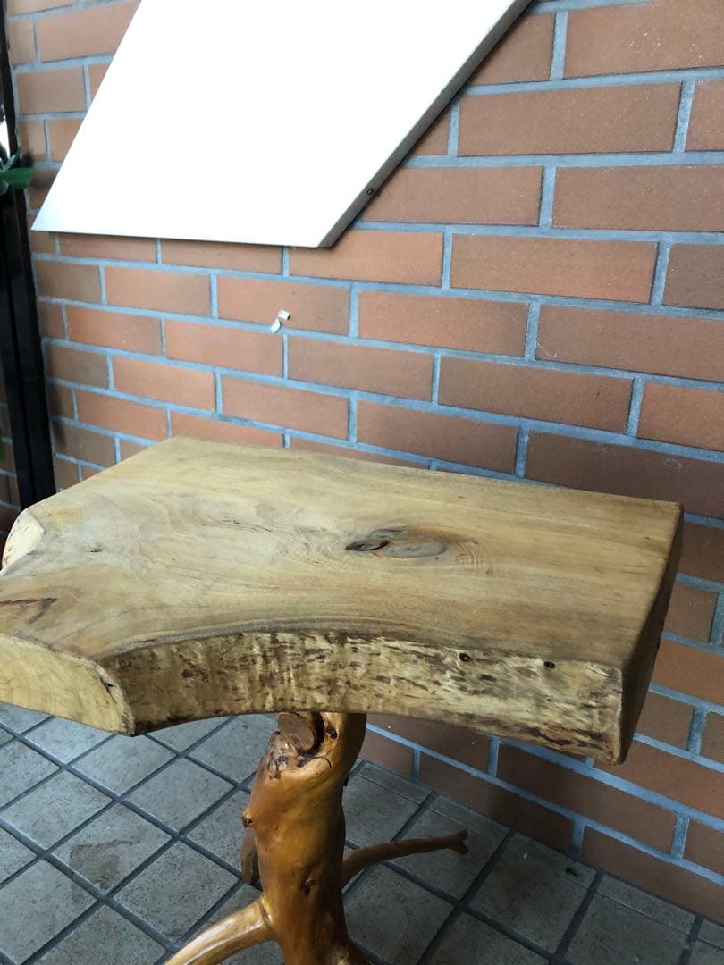 G 天然木　コーヒーテーブル　ヴィンテージ　木製　花台　フラワースタンド　レトロ