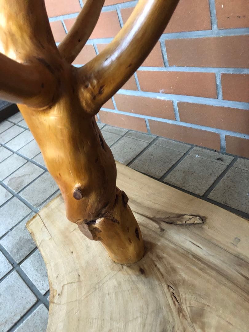 G 天然木　コーヒーテーブル　ヴィンテージ　木製　花台　フラワースタンド　レトロ