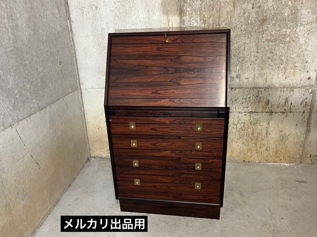 希少 山品木工社製 70年代　ビンテージ ライティングビューロー 机 チェスト