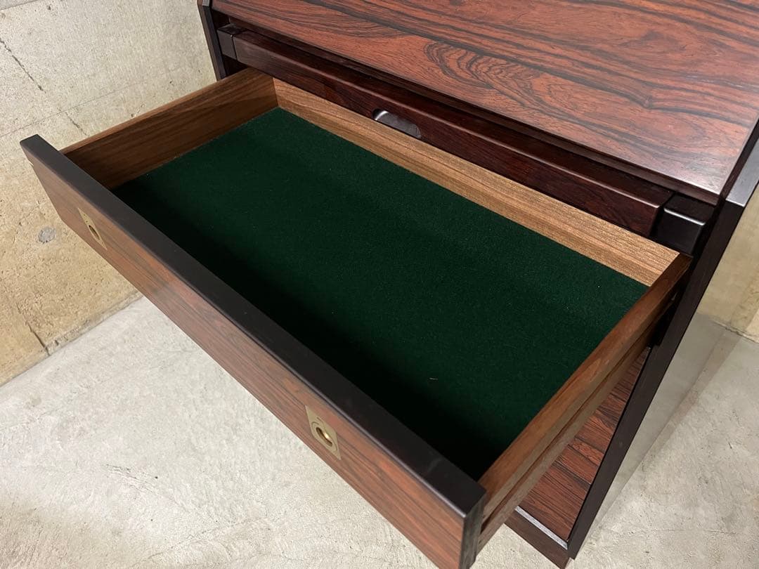 希少 山品木工社製 70年代　ビンテージ ライティングビューロー 机 チェスト