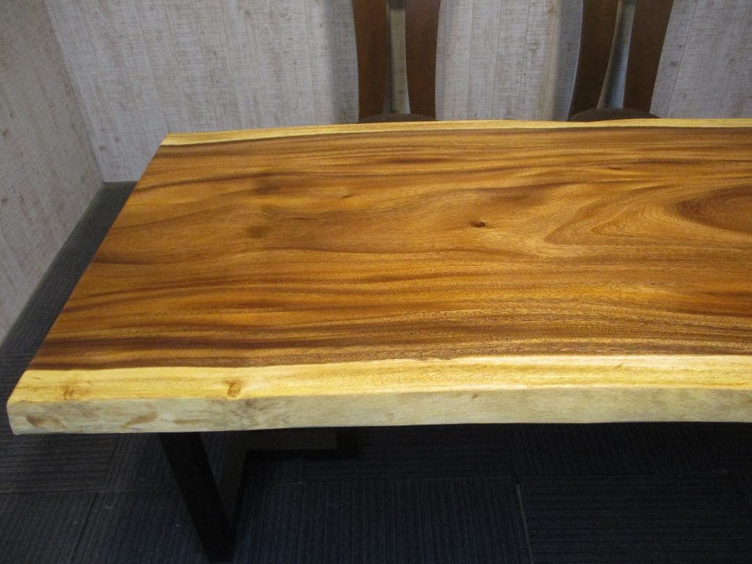 ＃1563■　モンキーポッド　テーブル　ローテーブル　ダイニング　座卓　一枚板