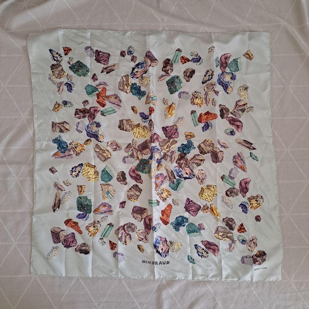 Quink エルメス シルクスカーフ 鉱物　mineraux カレ90