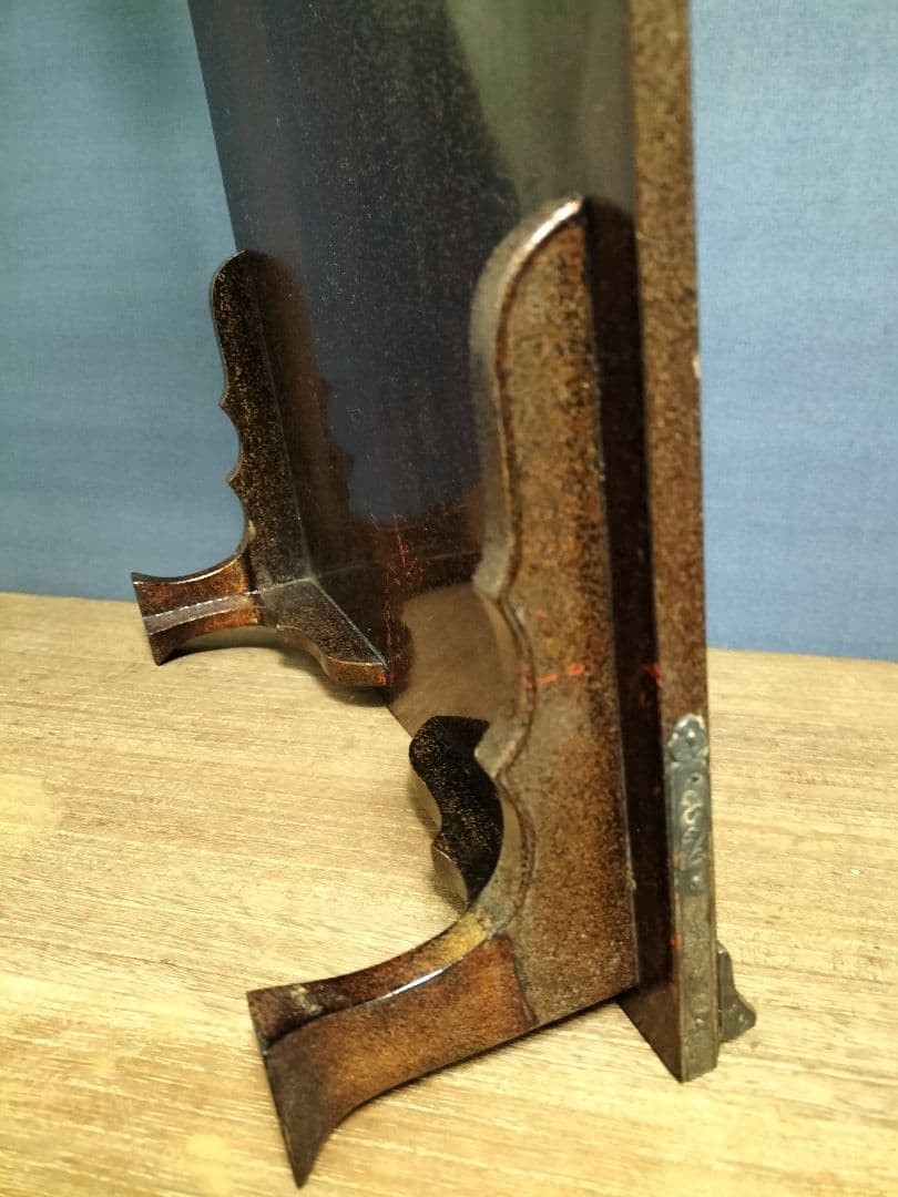 日本伝統工芸　花台　飾り台　　　　梨地　蒔絵　螺鈿　山水図　木彫　共箱付　希少