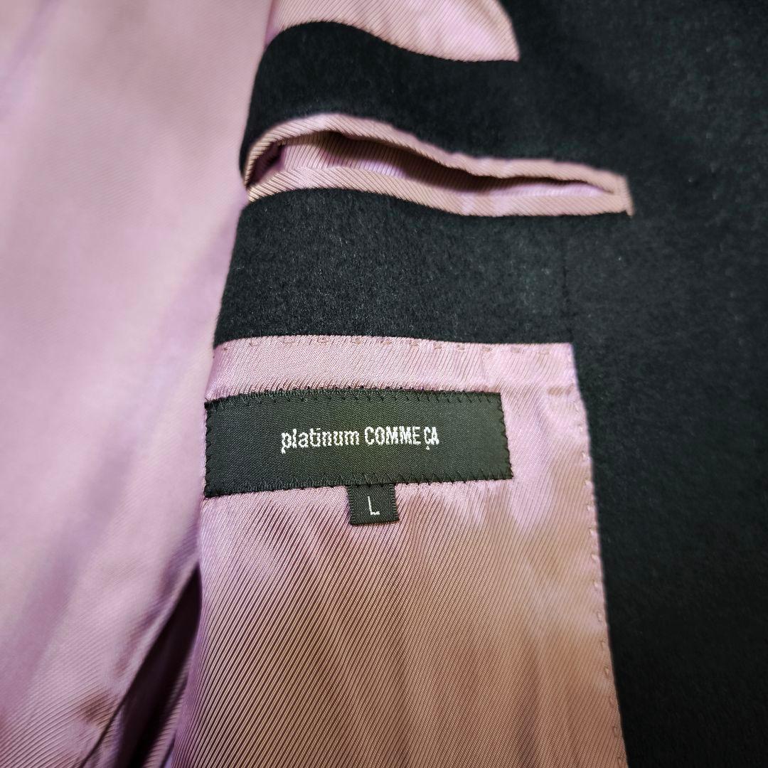 【未使用級】platinum COMME CA アンゴラ100%ベルテッドコート