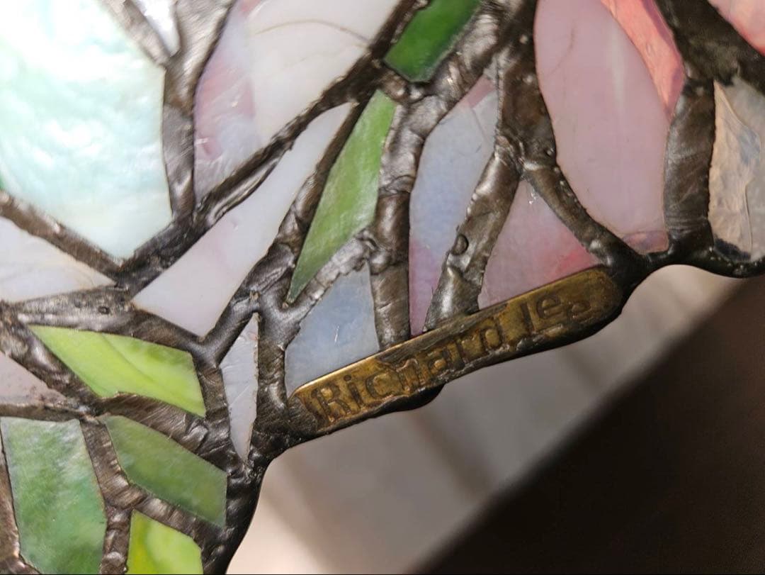 【美品】Richard Lee ステンドグラス　ランプ　照明　テーブルランプ