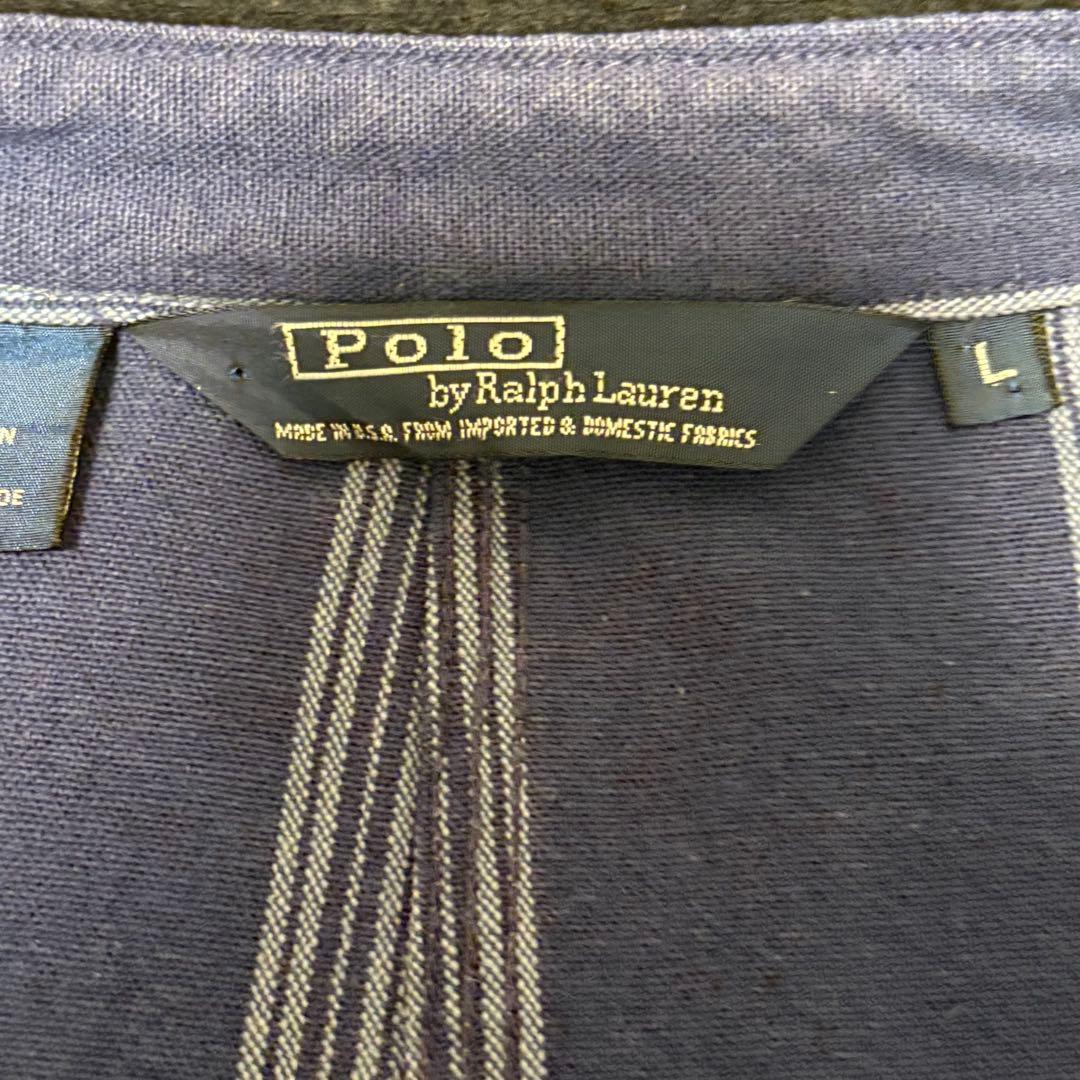 90's ポロラルフローレンUSA製デニムハンティングジャケット コーデュロイ襟