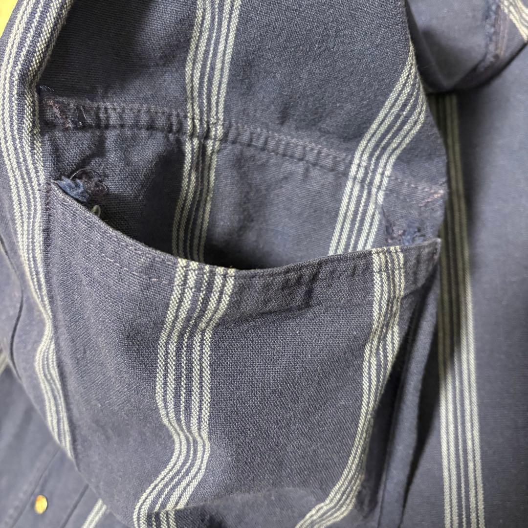 90's ポロラルフローレンUSA製デニムハンティングジャケット コーデュロイ襟