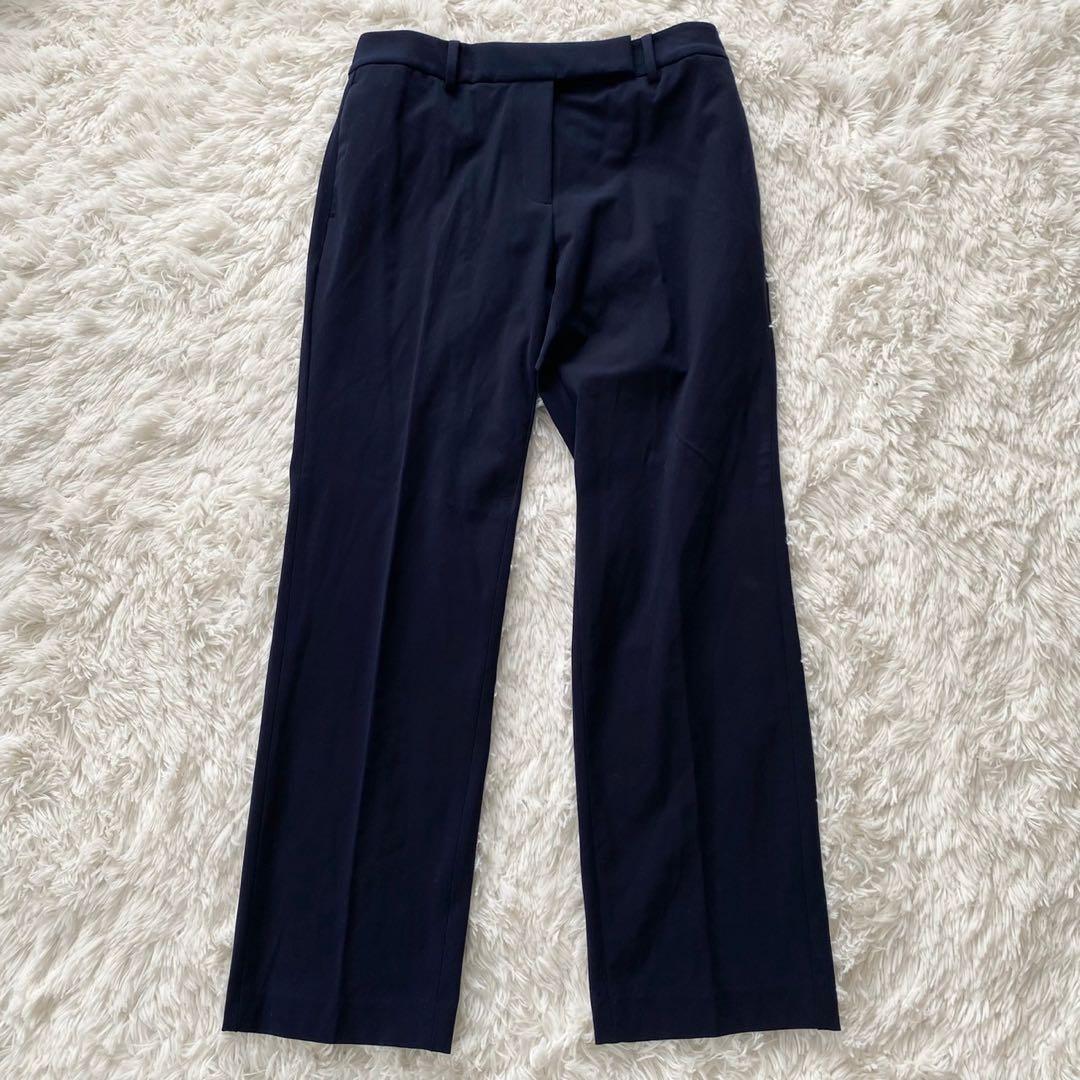 PLST セットアップ ノーカラー パンツ ビジネススーツ ネイビー Lサイズ