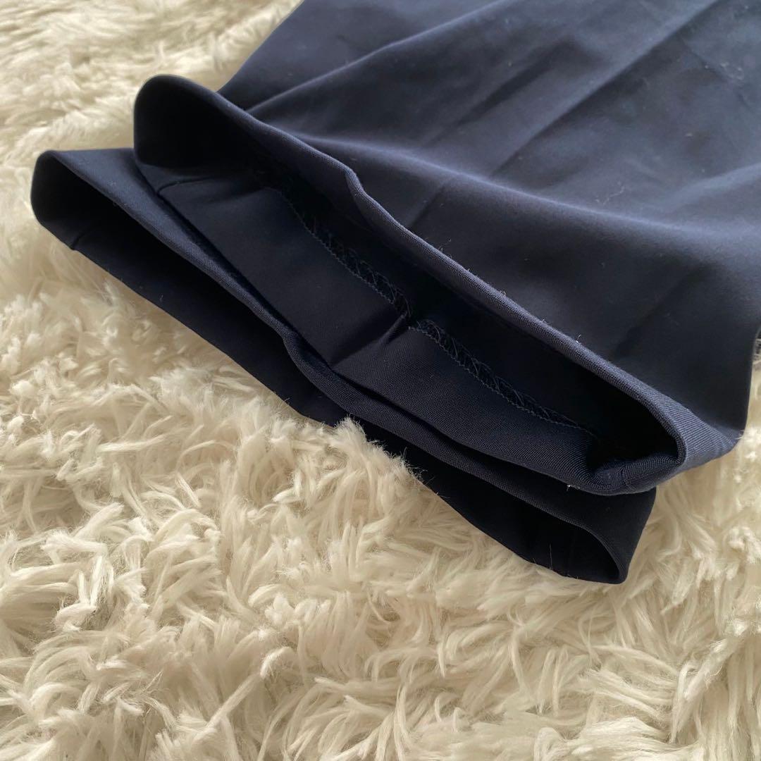 PLST セットアップ ノーカラー パンツ ビジネススーツ ネイビー Lサイズ