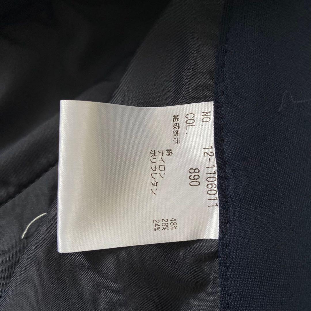 PLST セットアップ ノーカラー パンツ ビジネススーツ ネイビー Lサイズ