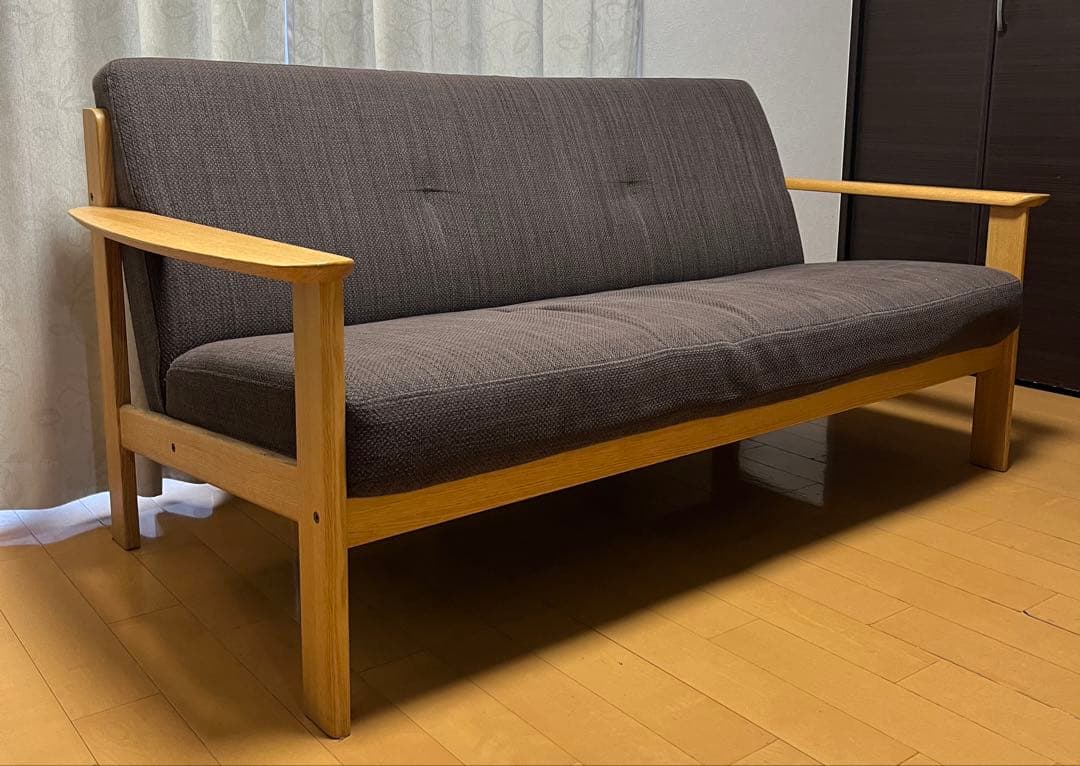 カリモク　Citano チターノ　3人掛ソファ ファブリック　カウチ