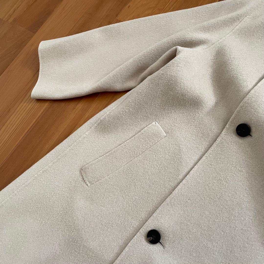 ギャルリーヴィー ウールダブルフェイス カラーレス トレンチコート