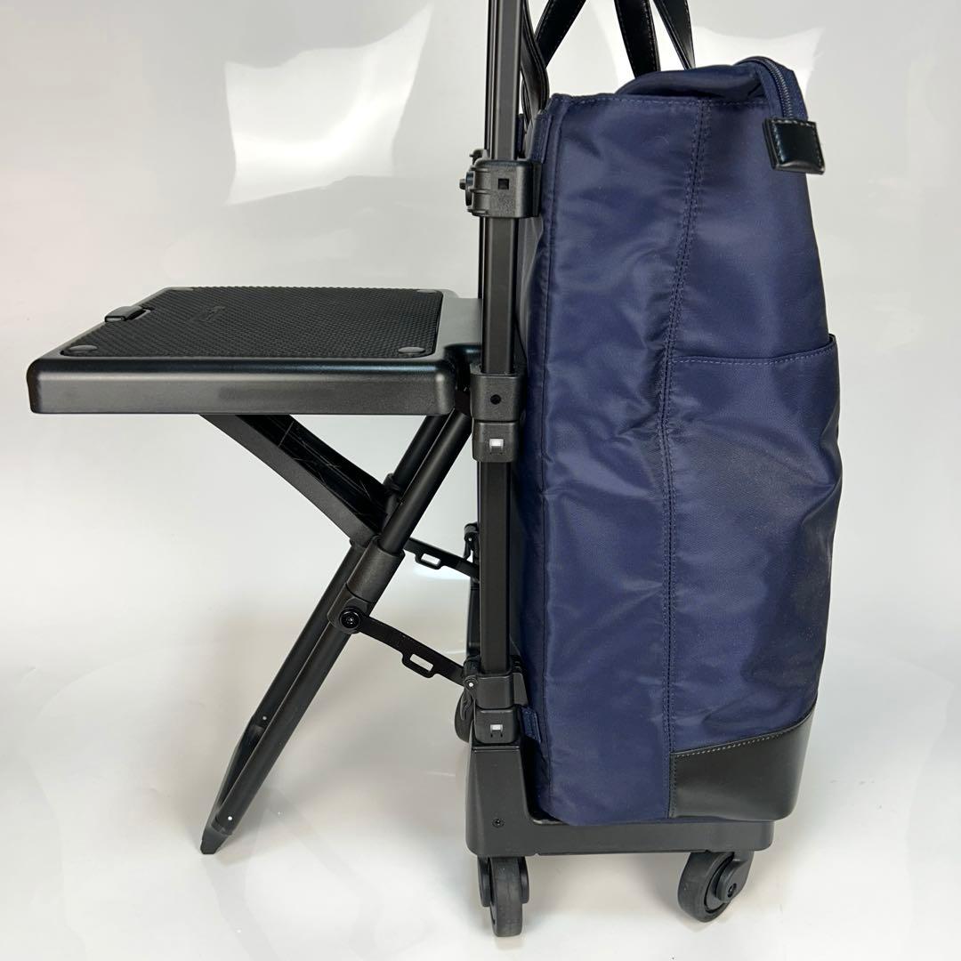 SWANY スワニー　キャリーバッグ　椅子付き　チェアー　紺×黒　買い物カート