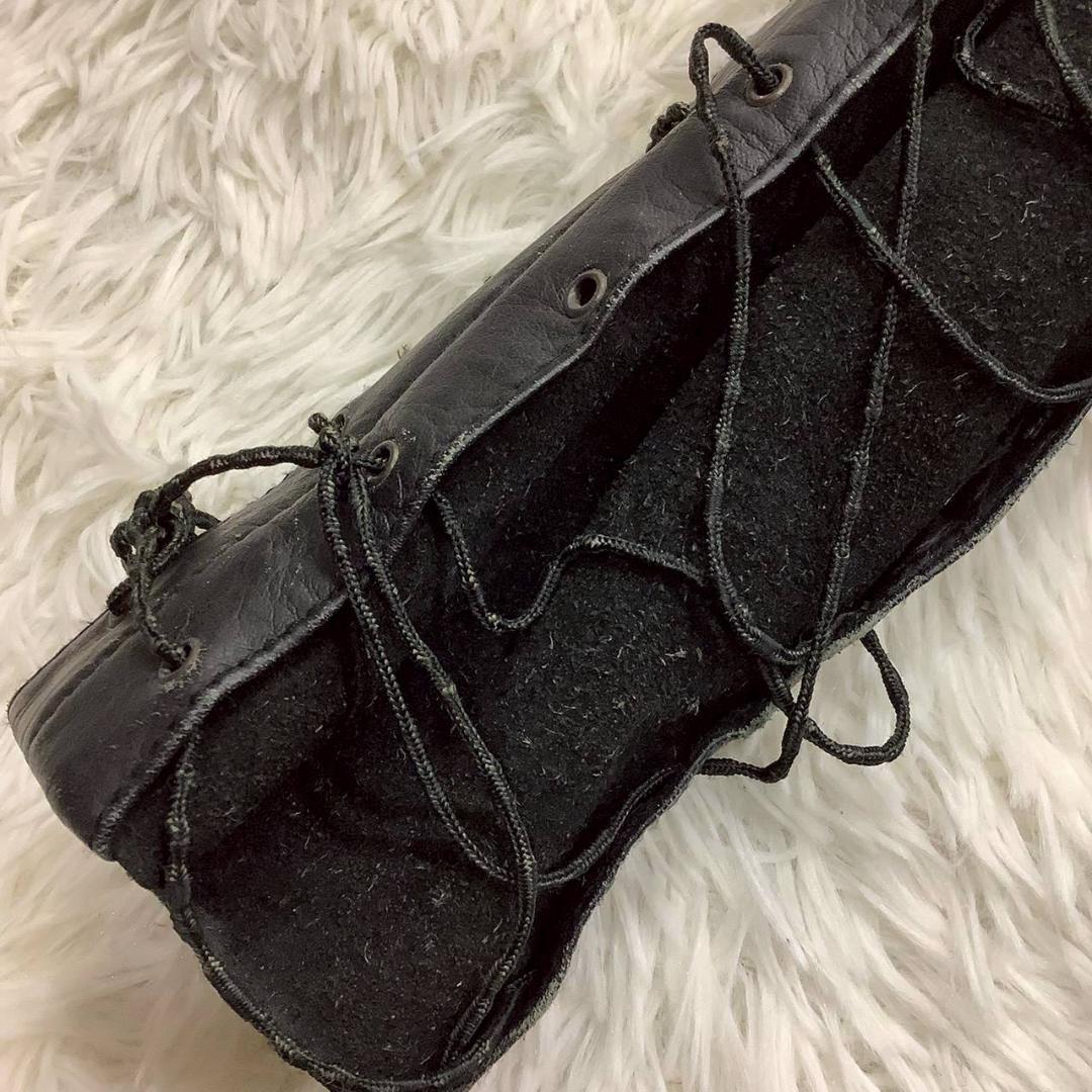 レザージャケット 編み込み ブラック メンズ サイズ L フルジップ