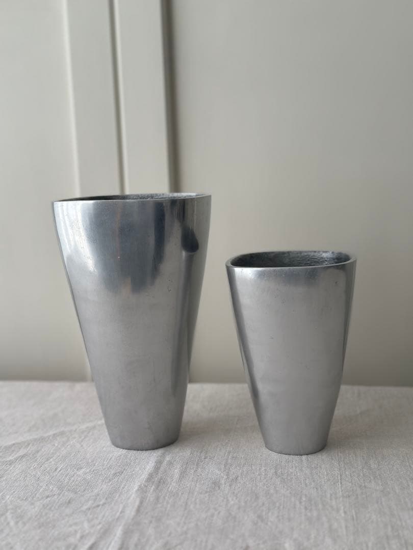 vintage l フラワーベース 錫 エタン ヴィンテージ M