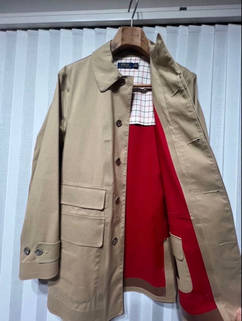 POLO RALPH LAUREN XS ゴム引きステンカラーコート ラルフ