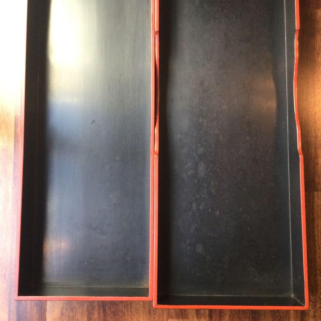 鎌倉彫の箱、菊彫刻施し