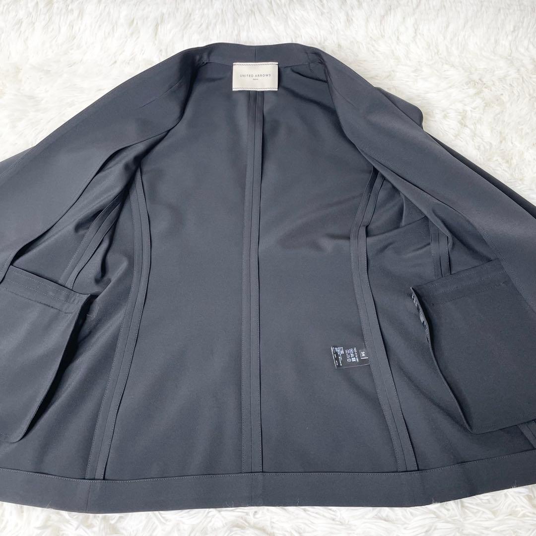 【極美品】UNITED ARROWS ノーカラー パンツセットアップ 34