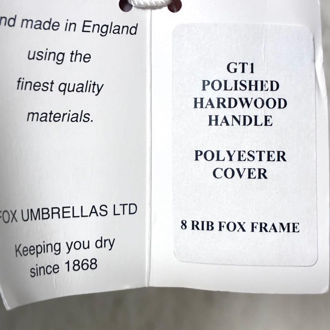 新品未使用フォックスアンブレラブラック 木製C型ハンドル GT1FOX高級傘