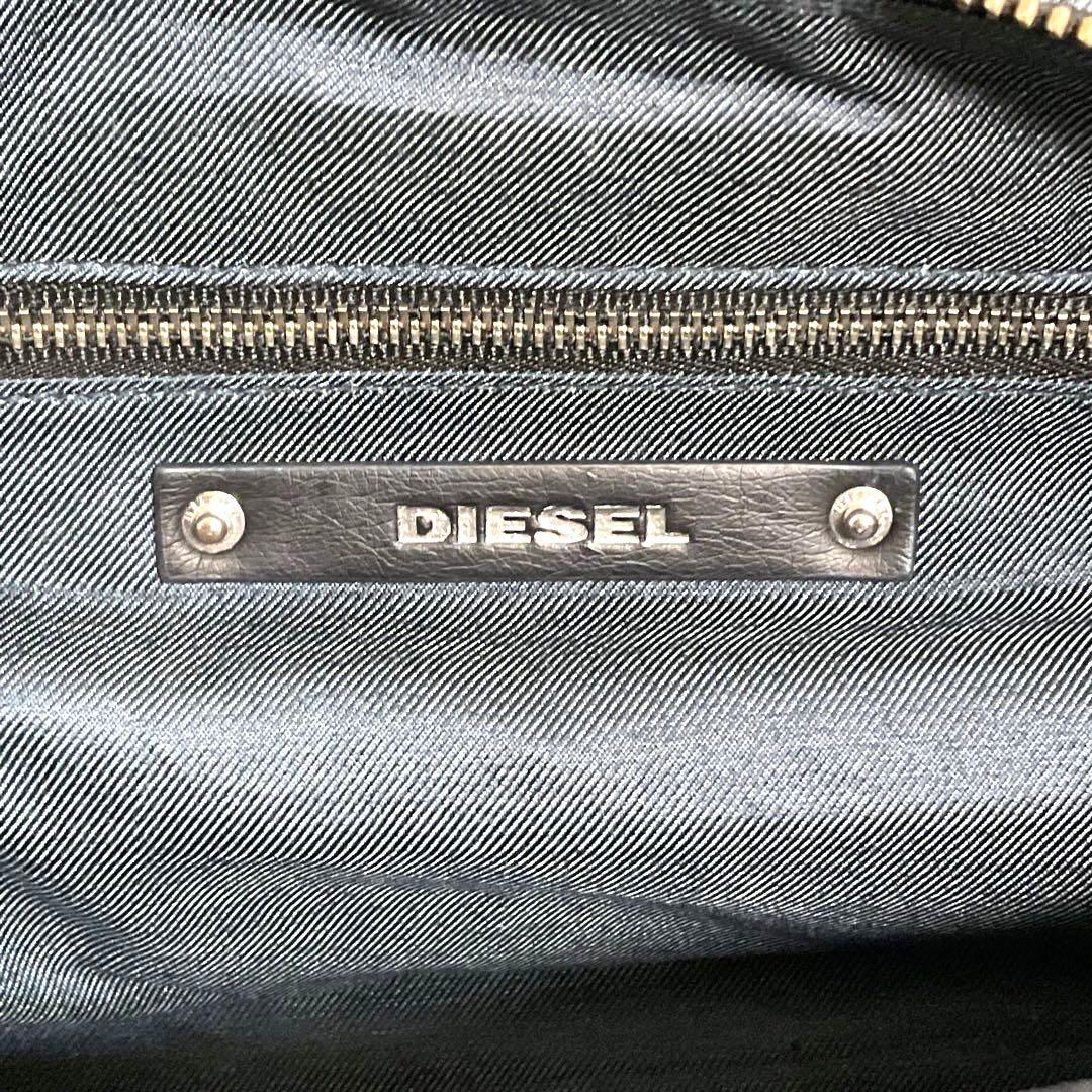 ♯318 DIESEL ディーゼル ボストンバッグハンドバッグデニム生地 レザー
