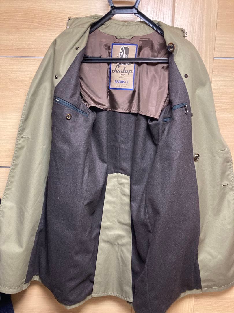 【超美品】Sealup ダブルブレスト トレンチコート オリーブグリーン